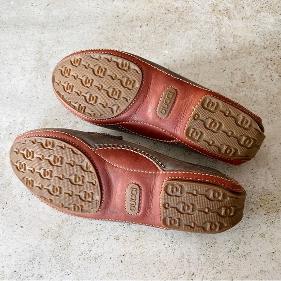 🩶 GUCCI Horsebit Driving Loafers Shoes size 7.5 - Picture 8 of 8